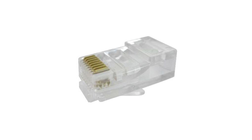 Modular Connector, Plug, RJ45, CAT6, Straight, Positions - 3, Contacts - 3, 50 ST
